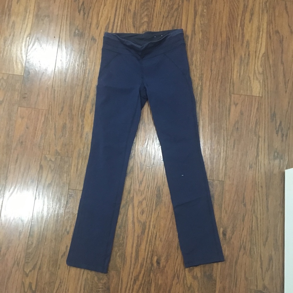 Navy Blue Athletic Yoga Pants Leggings